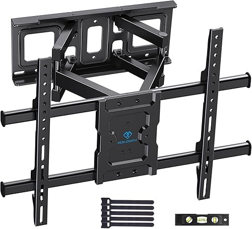 PERLESMITH TV Wall Bracket, for 37-85 Inch TVs up to 60kg, Swivel Tilt Extend TV Wall Mount, 55 65 inch Wall Brackets max VESA 600x400mm, PSPILFK1
