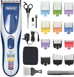 Wahl Colour Pro Cordless Hair Clipper Kit, Professional Home Haircut Set with 12 Color-Coded Guide Combs, Rechargeable, Hair Trimmer for Men, Women & Kids
