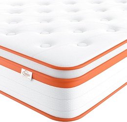 TeQsli 5FT King Mattress, 10.6 Inch Gel Memory Foam Pocket Sprung Hybrid King Mattress 7 Zone Orthopedic for Pressure & Back Pain Relief Medium Firm Box 150x200x27cm