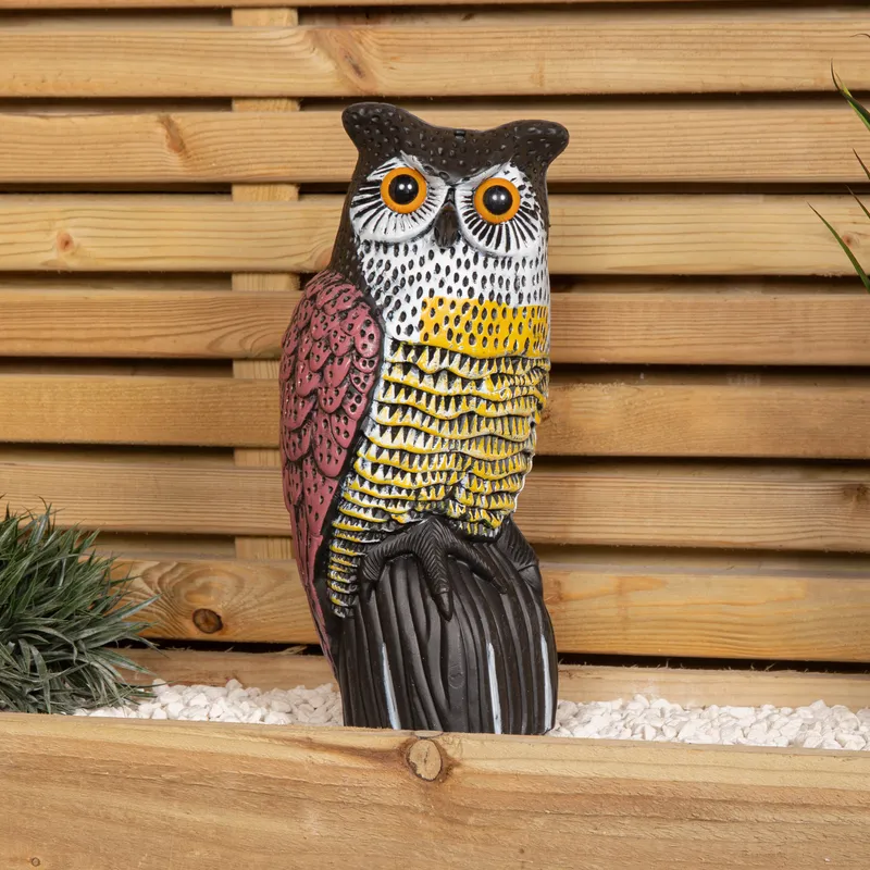 1 35cm Large Outdoor Plastic Owl Bird Deterrent