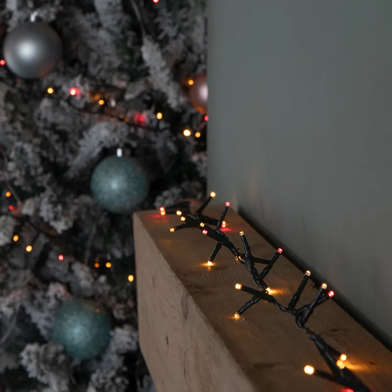1 6m 240 LED TreeBrights Christmas String Lights with Timer in Red and Vintage Gold
