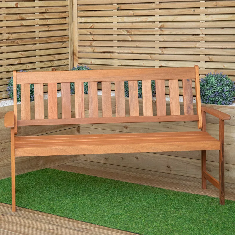 1 Cartmel 3 Seater Outdoor Wooden Garden Patio Bench