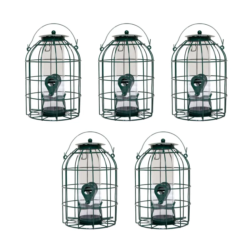 Samuel Alexander - Pack of 5 Wild Bird Seed Feeder Cage with Squirrel Guard