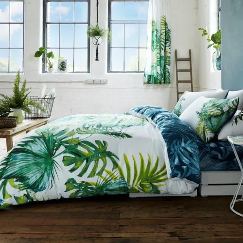 1 Tropical Leaf Printed Duvet Cover Set Assorted Sizes