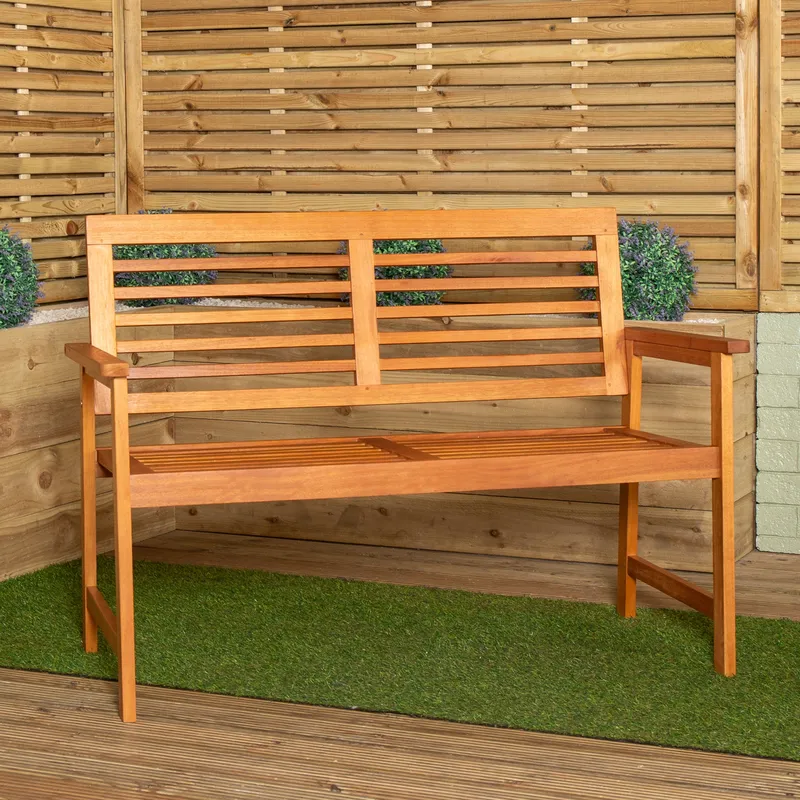 1 Waimea 2 Seater Outdoor Wooden Garden Bench