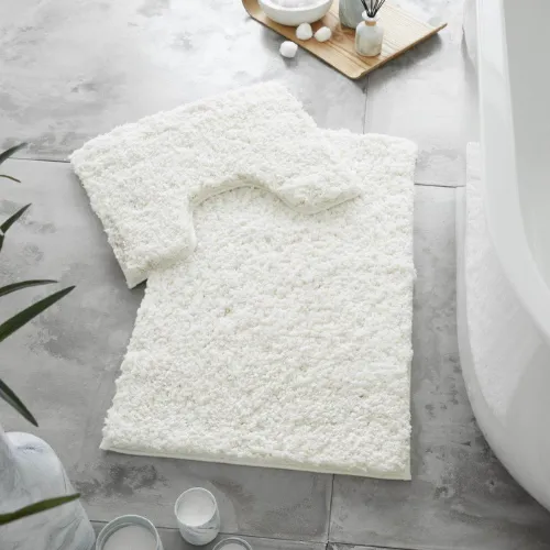 1 Zero Twist Cotton Bath Mat Set Assorted Colours