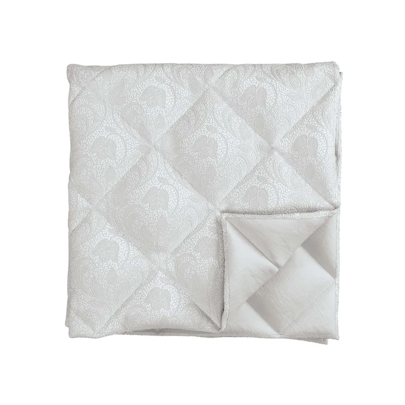1951 'Ashleigh' Jacquard Bedspread in Silver Silver