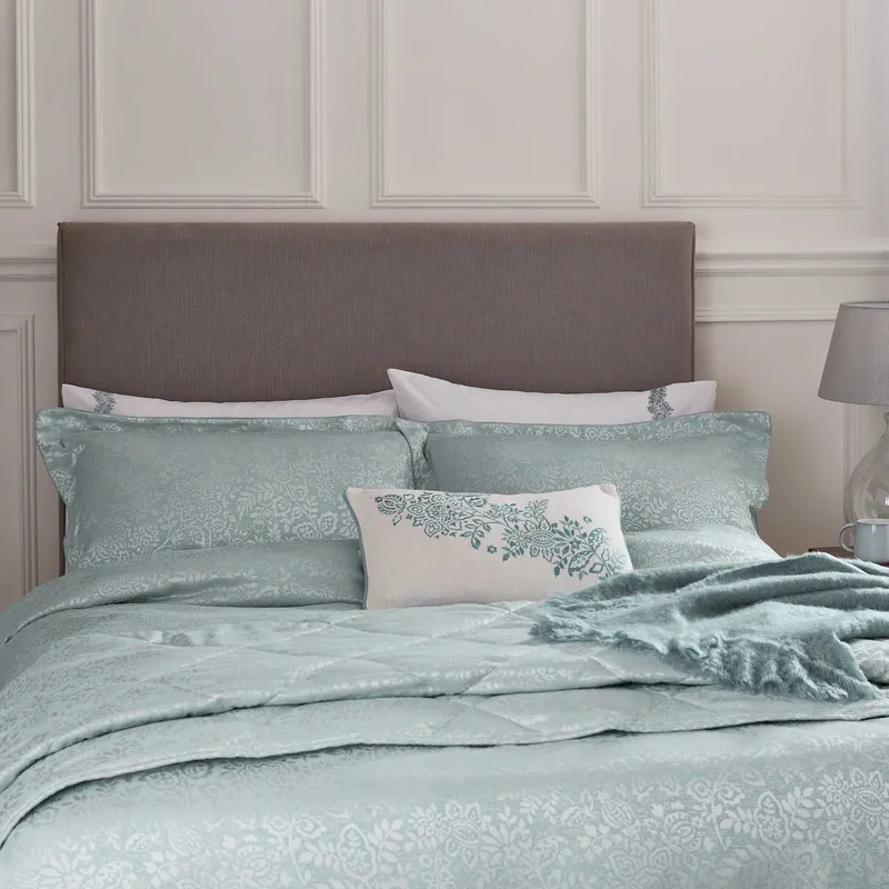 1951 Atea Super Kingsize Duvet Cover Set, Duck Egg