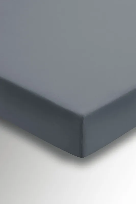 1951 Plain Dye Percale Double Fitted Sheet, Charcoal