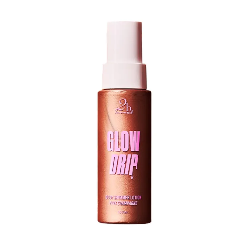 2bTanned Glow Drip Pink Champagne Body Shimmer Lotion Size: 100ml Pink Champagne 100ml