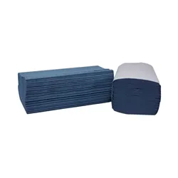 2Work 1-Ply I-Fold Hand Towels Blue 3600 Sheets