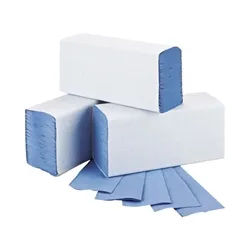 2Work 1-Ply M-Fold Hand Towel Blue 3000 Sheets