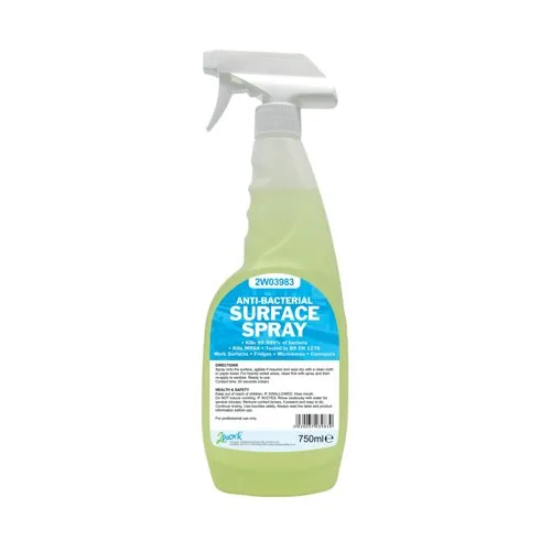 2Work Antibacterial Surface Spray 750ml (6 Pack)
