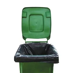 2Work Medium Duty Wheelie Bin Liner Black (100 Pack)