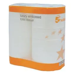 5 Star Facilities Luxury Toilet Tissue Rolls [Pack 40 Rolls] - 936488