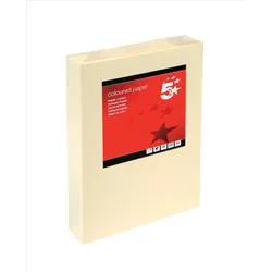 5 Star Office Coloured Copier Paper Light Cream 80gsm A4 500 Sheets