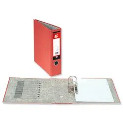 5 Star Office Lever Arch File 70mm Spine Foolscap Red [Pack [Pack 10]