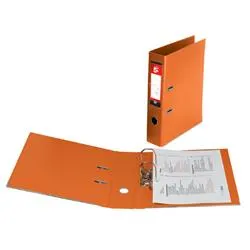 5 Star Office Lever Arch File Plastic A4 Orange [Pack 10] - 138911