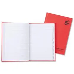 5 Star Office Manuscript Book Casebound Index Ruled 192 Page A5 Pack 5