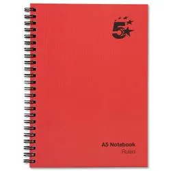 5 Star Office Manuscript Book Wirebound 70gsm Ruled 160 [Pack 5]