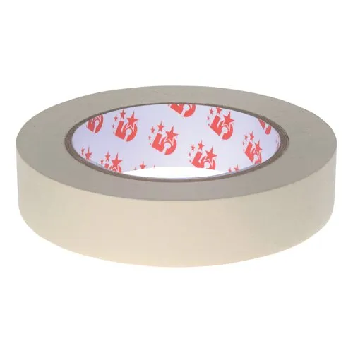 5 Star Office Masking Tape Crepe Paper Rubber-based Adhesive [Pack 6]