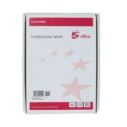 5 Star Office Multipurpose Labels Laser Copier [Pack 500] - 940453