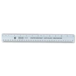 5 Star Office Ruler Plastic Shatter-resistant 300mm Blue Tint