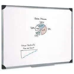 5 Star Office Whiteboard Drywipe Magnetic W1800xH1200mm