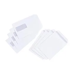 5 Star Value Envelopes Pocket Press Seal Window 90gsm C5 - 1D61