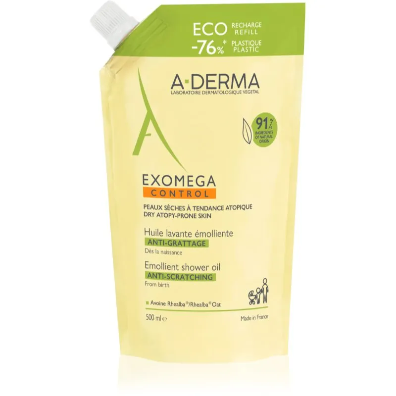 A-Derma Exomega Control Emollient Shower Oil softening shower oil refill 500 ml