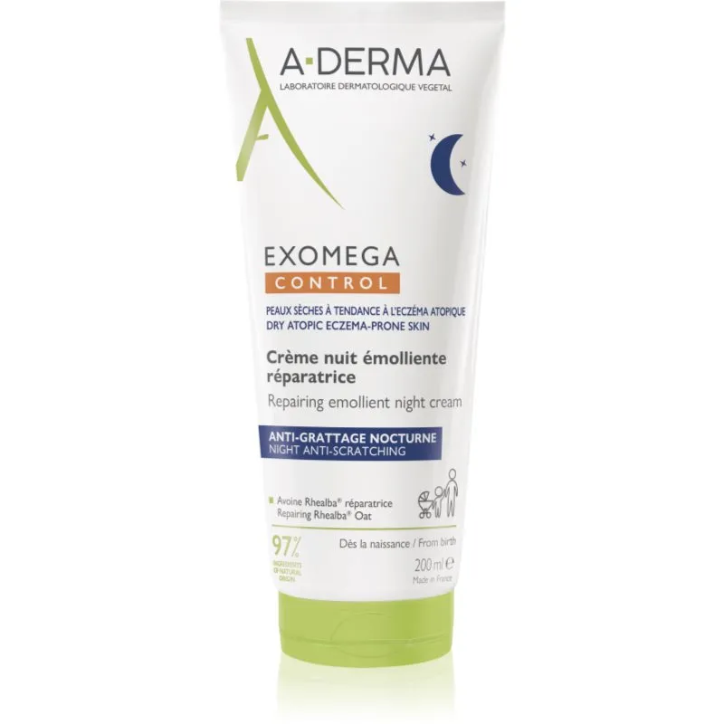 A Derma Exomega Control Emollient Night Cream Atopic Skin 200mL
