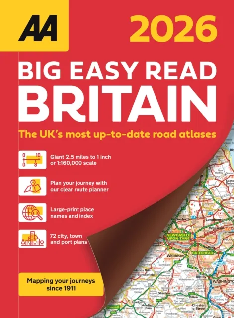 AA Publishing Aa Big Easy Read Atlas Britain 2026