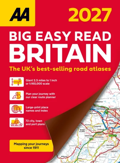 AA Publishing Aa Big Easy Read Atlas Britain 2027