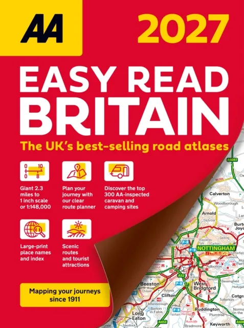 AA Publishing Aa Easy Read Atlas Britain 2027