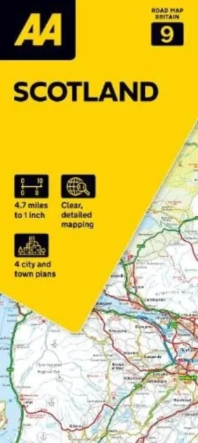 AA Publishing Aa Road Map Scotland