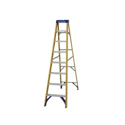 Abru Fibreglass Swingback Step Ladder 8 Tread Yellow