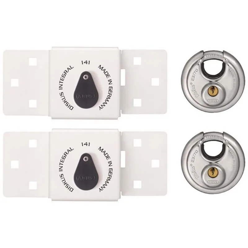 Abus 141 Series Integral Van Lock and 26 Series Diskus Padlock Pack of 2