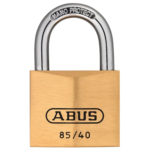 Abus 02412 85/40mm Brass Padlock 40mm Long Shackle