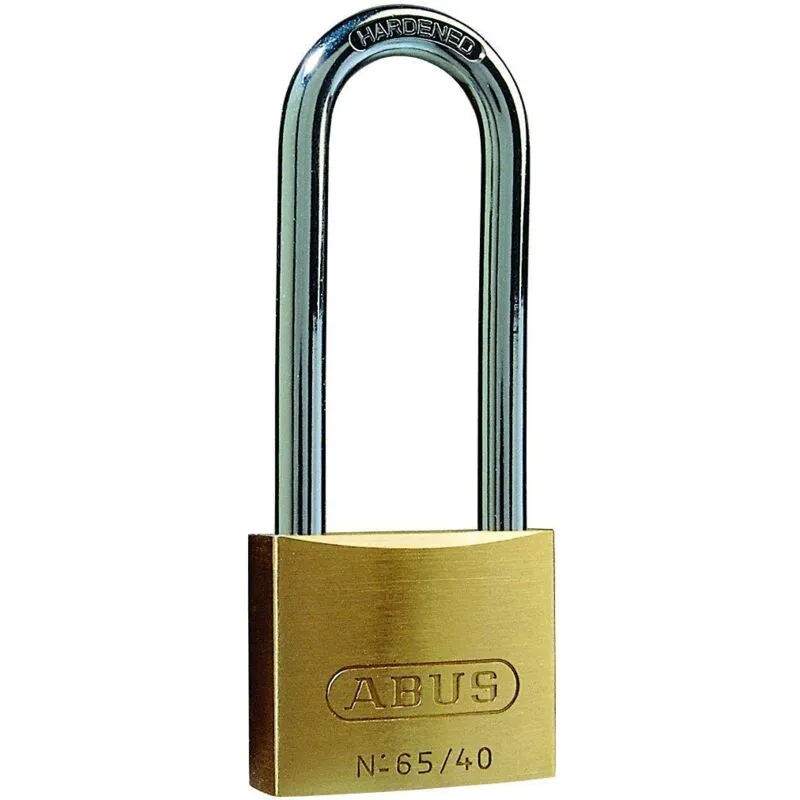Abus 04778 65/40mm Brass Padlock 63mm Long Shackle