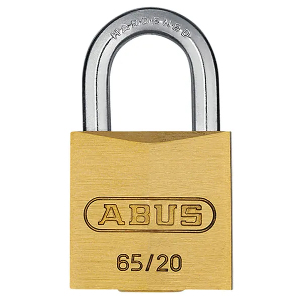 Abus 09840 65/20mm Brass Padlock Carded