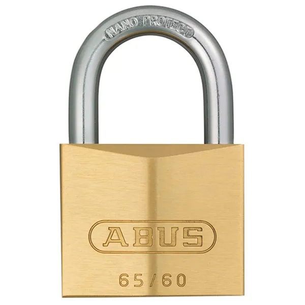 Abus 54258 65/50mm Brass Padlock Twin Pack Carded