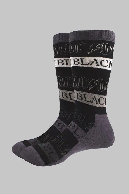 AC/DC Back In Black Ankle Socks Black