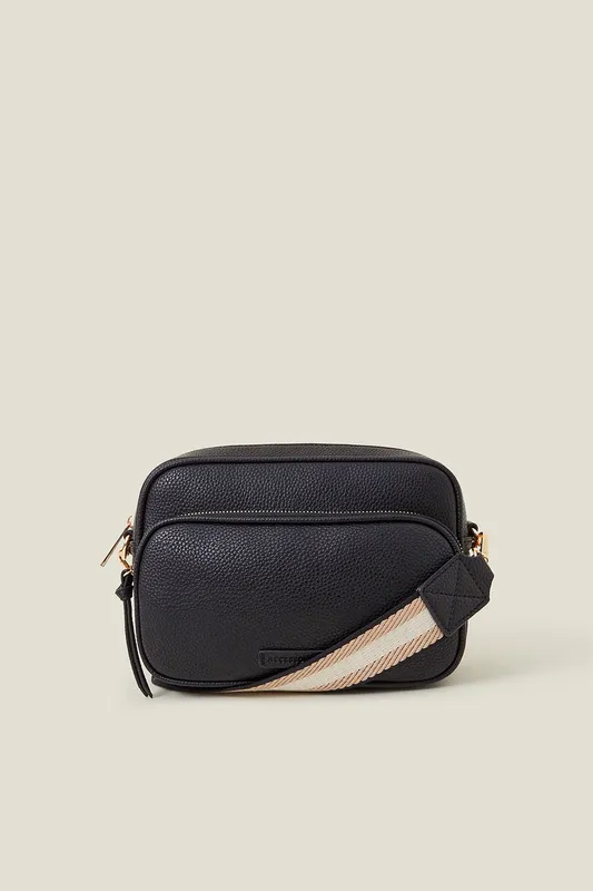 Accessorize Women's Double Zip Camera Bag in Black - Black