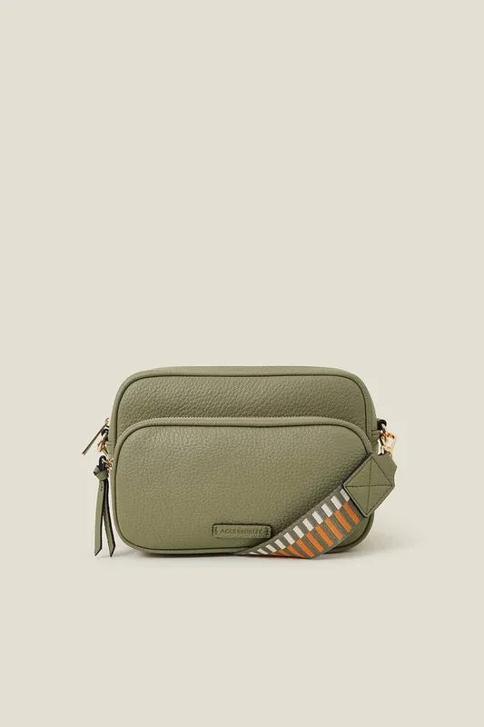 Accessorize Women's Double Zip Camera Bag in Green - Green