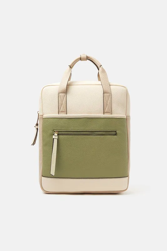 Accessorize Women's Faux Leather Backpack in Green Green female