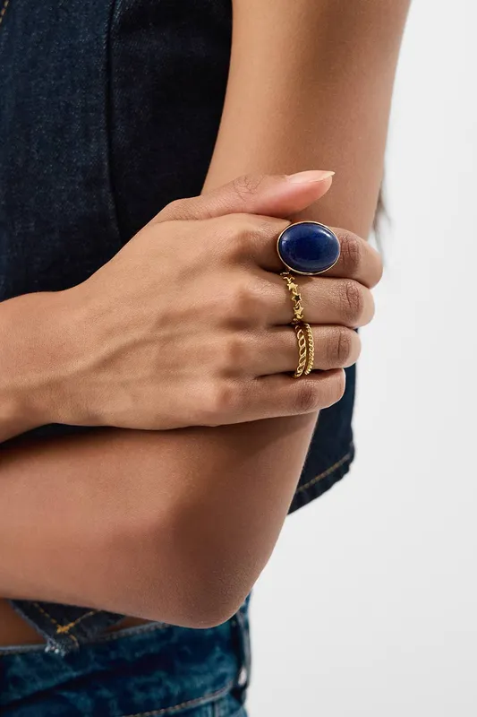 Accessorize Women's Statement Stone Ring in Blue Size: Small - Blue