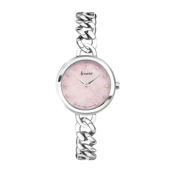 Accurist Jewellery Pink Rose Dial Watch 78001