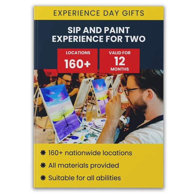 Activity Superstore Unisex Sip & Paint Experience for Two in Blue Blue female