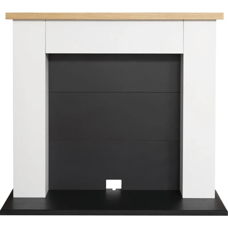 Adam Chester Electric Stove Fireplace in Pure White & Black