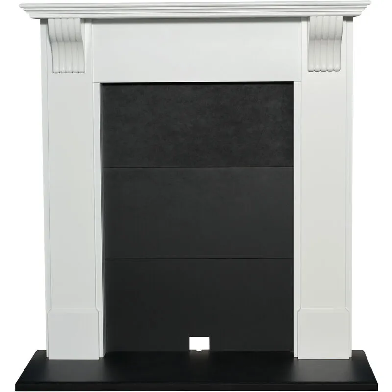 Adam - Harrogate Stove Fireplace in Pure White & Black